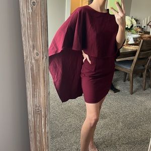 Lulus formal backless/ cape dress
